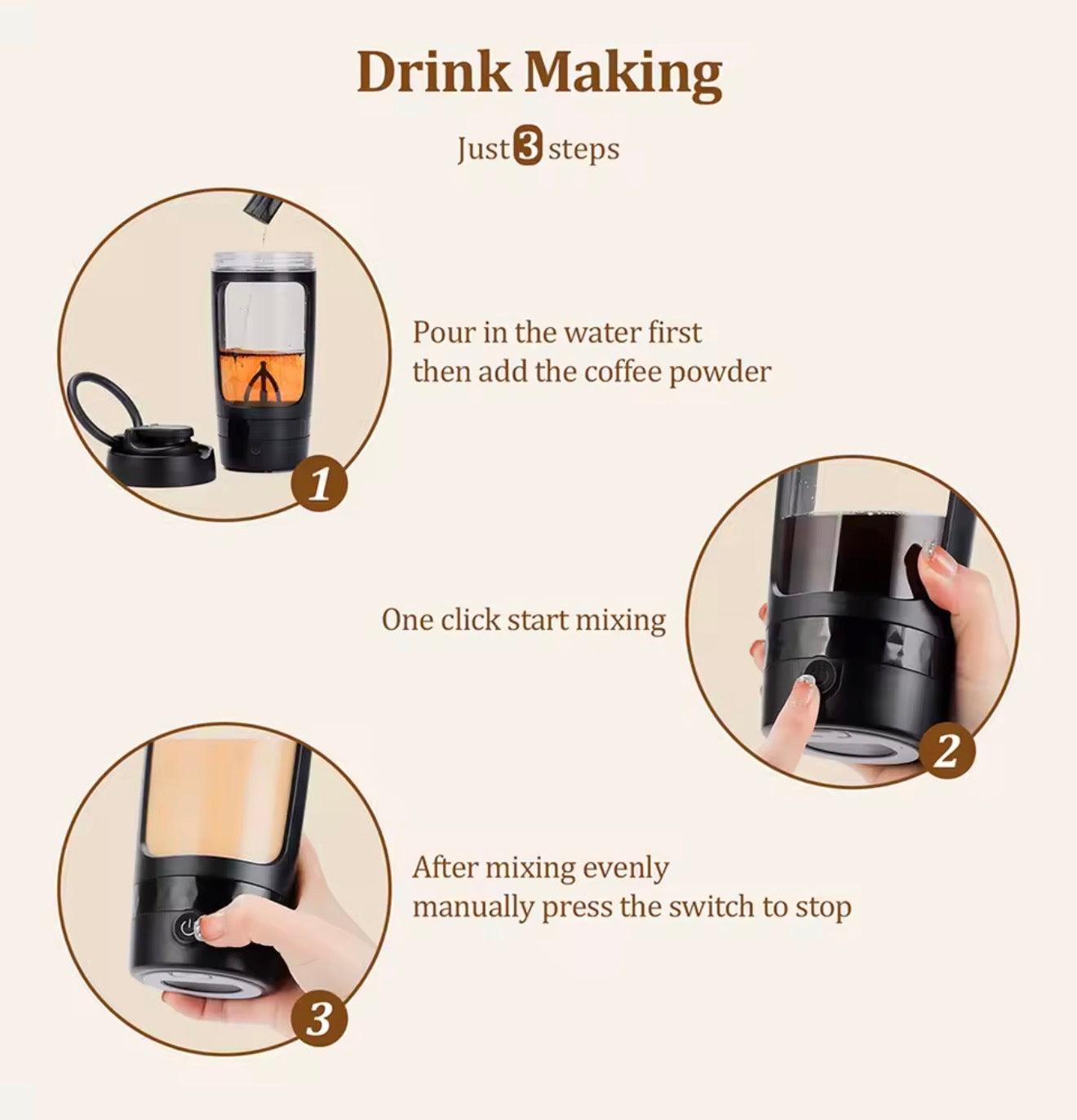 650ml Electric Shaker Bottle Portable Whey Protein Shaker Automatic Stirring Blender Multipurpose Juice Mixer Cups Fitness Works