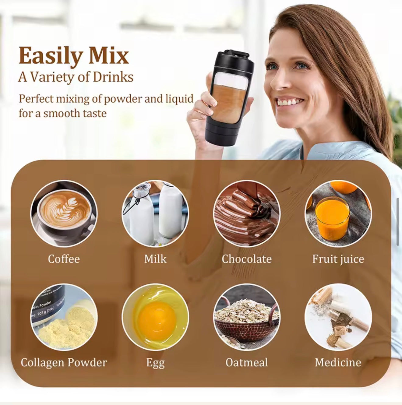 650ml Electric Shaker Bottle Portable Whey Protein Shaker Automatic Stirring Blender Multipurpose Juice Mixer Cups Fitness Works